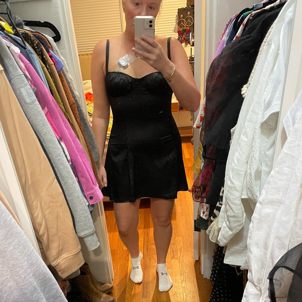 Ruched Cup Princess Stretch Charmeuse Dress